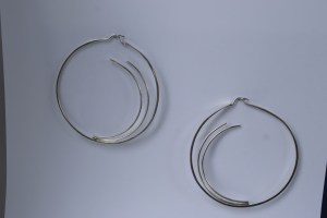 Sterling silver earrings (hoops with sweep)